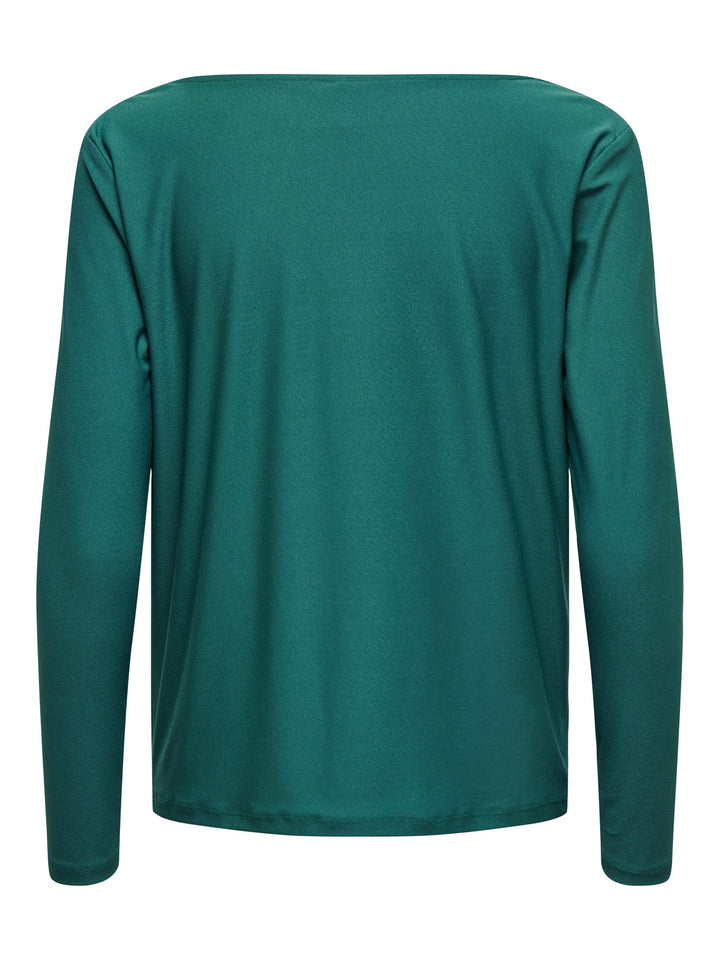 Only ONLNEW SANSA L/S WATERFALL TOP – dames top esmerald