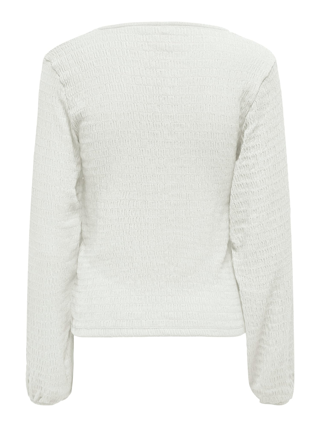 Only ONLMADELINA L/S V-Neck Top – dames - Off-white