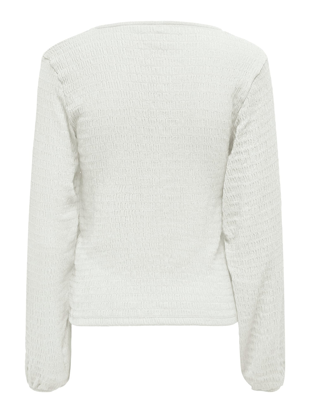 Only ONLMADELINA L/S V-Neck Top – dames - Off-white