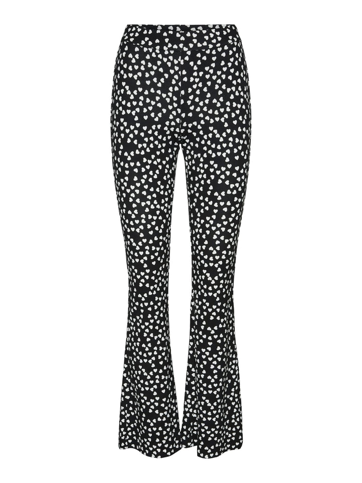 VERO MODA 10307409 kamma - lange broek dames - Zwart Dessin - L34