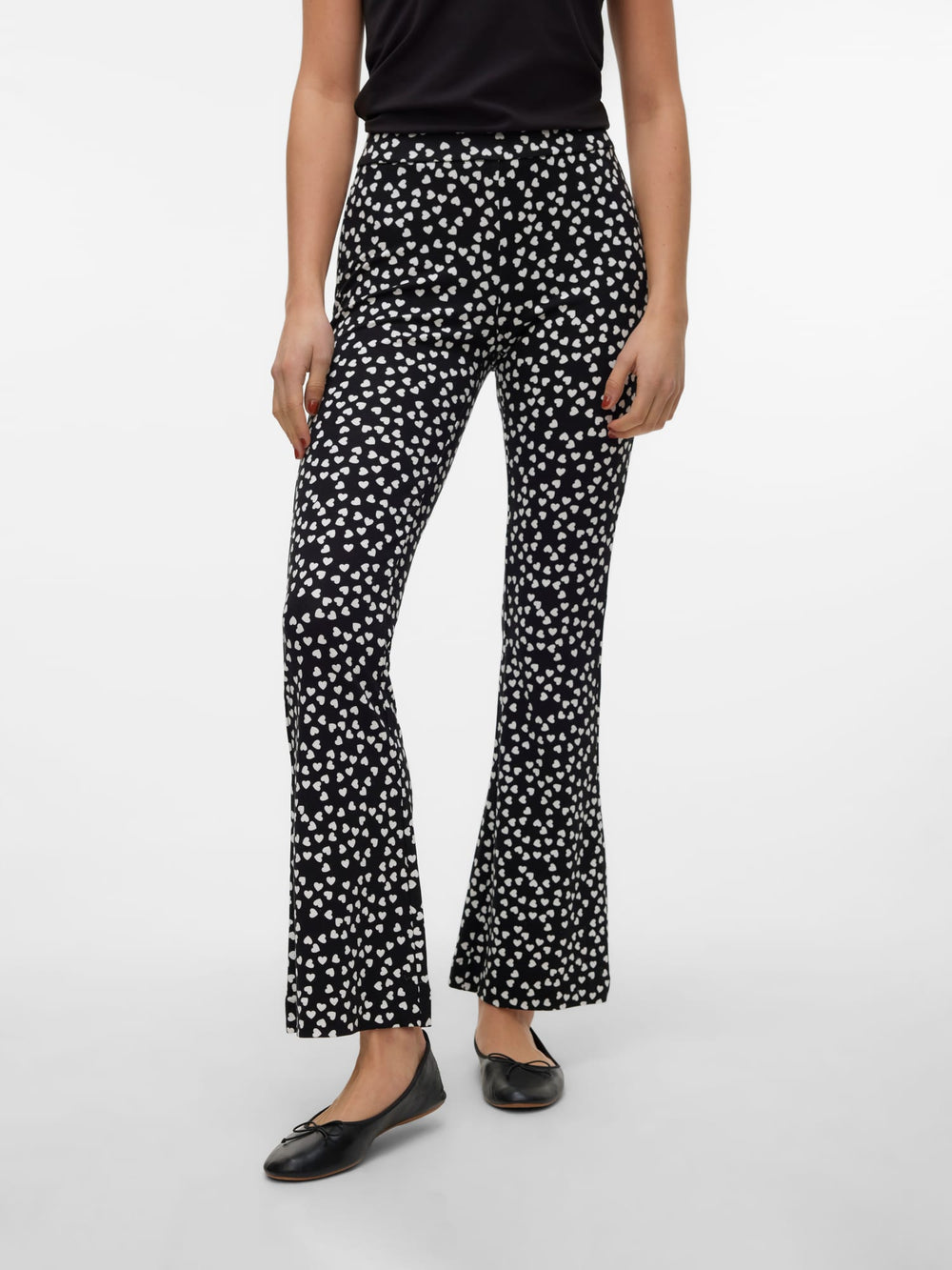 VERO MODA 10307409 kamma - lange broek dames - Zwart Dessin - L34