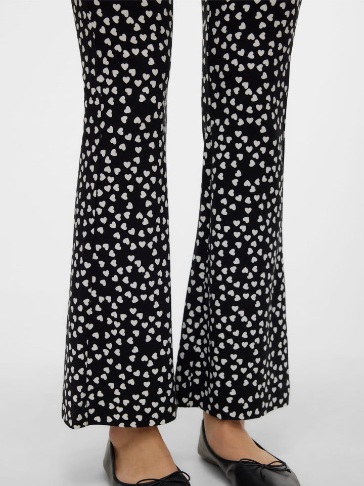 VERO MODA 10307409 kamma - lange broek dames - Zwart Dessin - L34