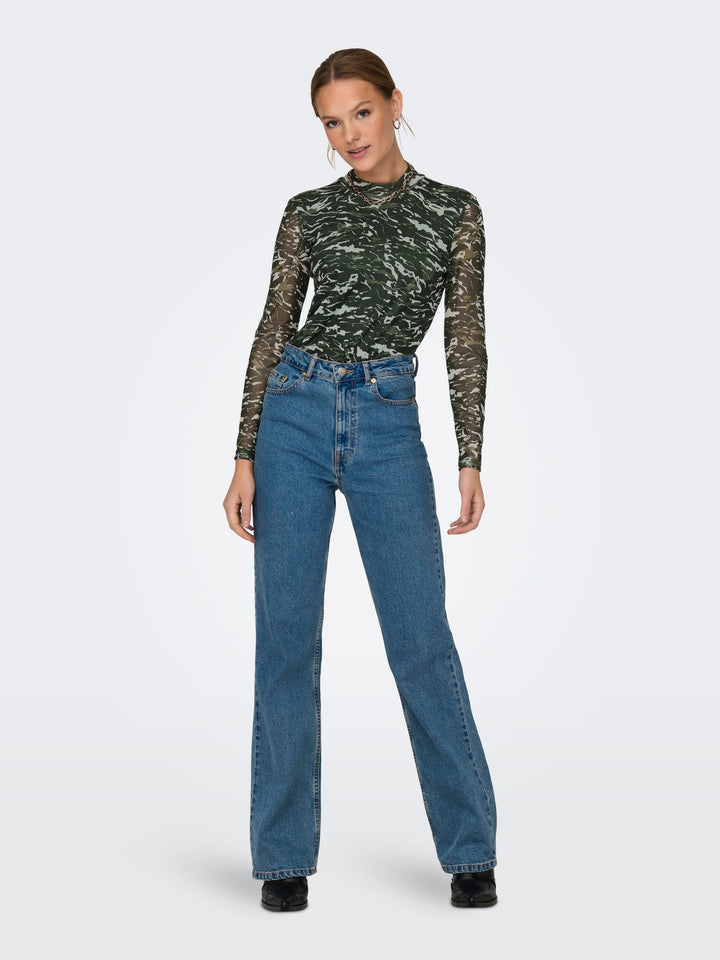 Only Erica top groen dessin – dames