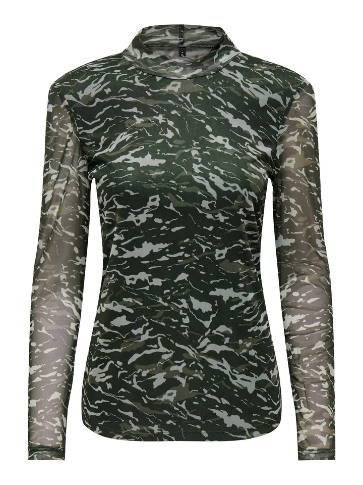 Only Erica top groen dessin – dames