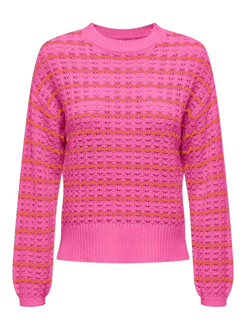 Only Asa gebreide pullover roze dessin – dames