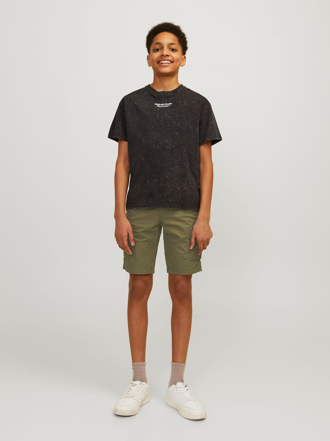 Jack & Jones Kids cargoshorts army – jongens