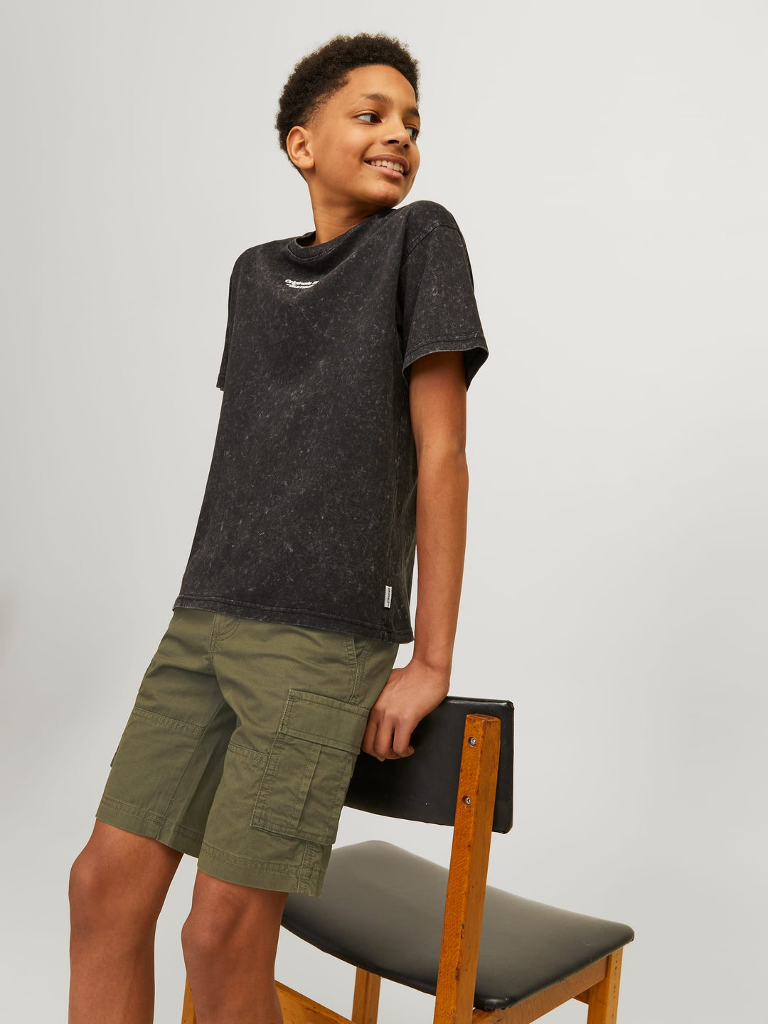 Jack & Jones Kids cargoshorts army – jongens