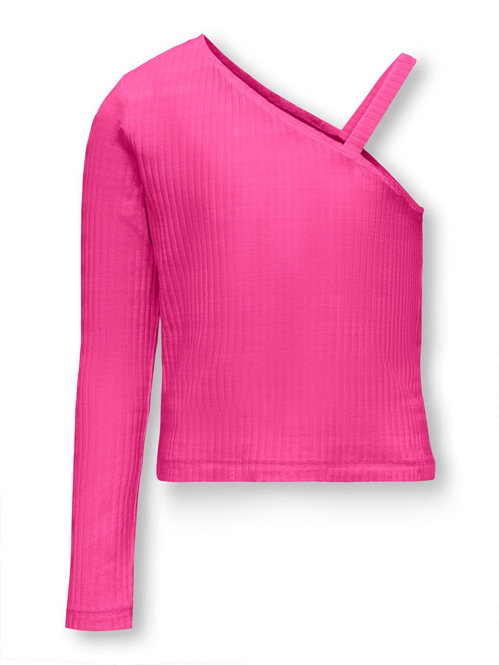 Kids Only KOGNELLA L/S ONE SHOULDER TOP – meisjes - Fuchsia