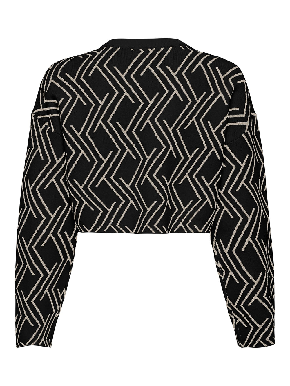 Kids Only Koganny LS Short O-Neck KNT trui ecru dessin – meisjes