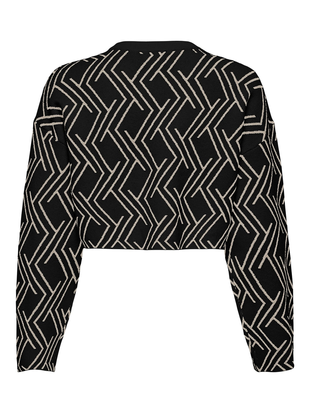 Kids Only Koganny LS Short O-Neck KNT trui ecru dessin – meisjes