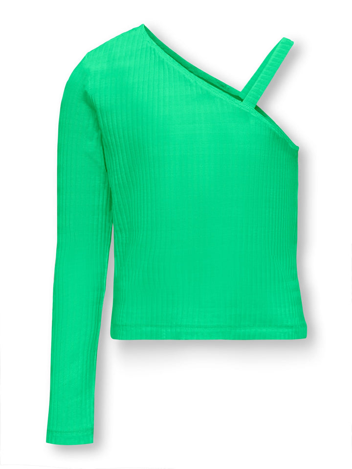 Kids Only KOGNELLA L/S ONE SHOULDER TOP – meisjes - Groen