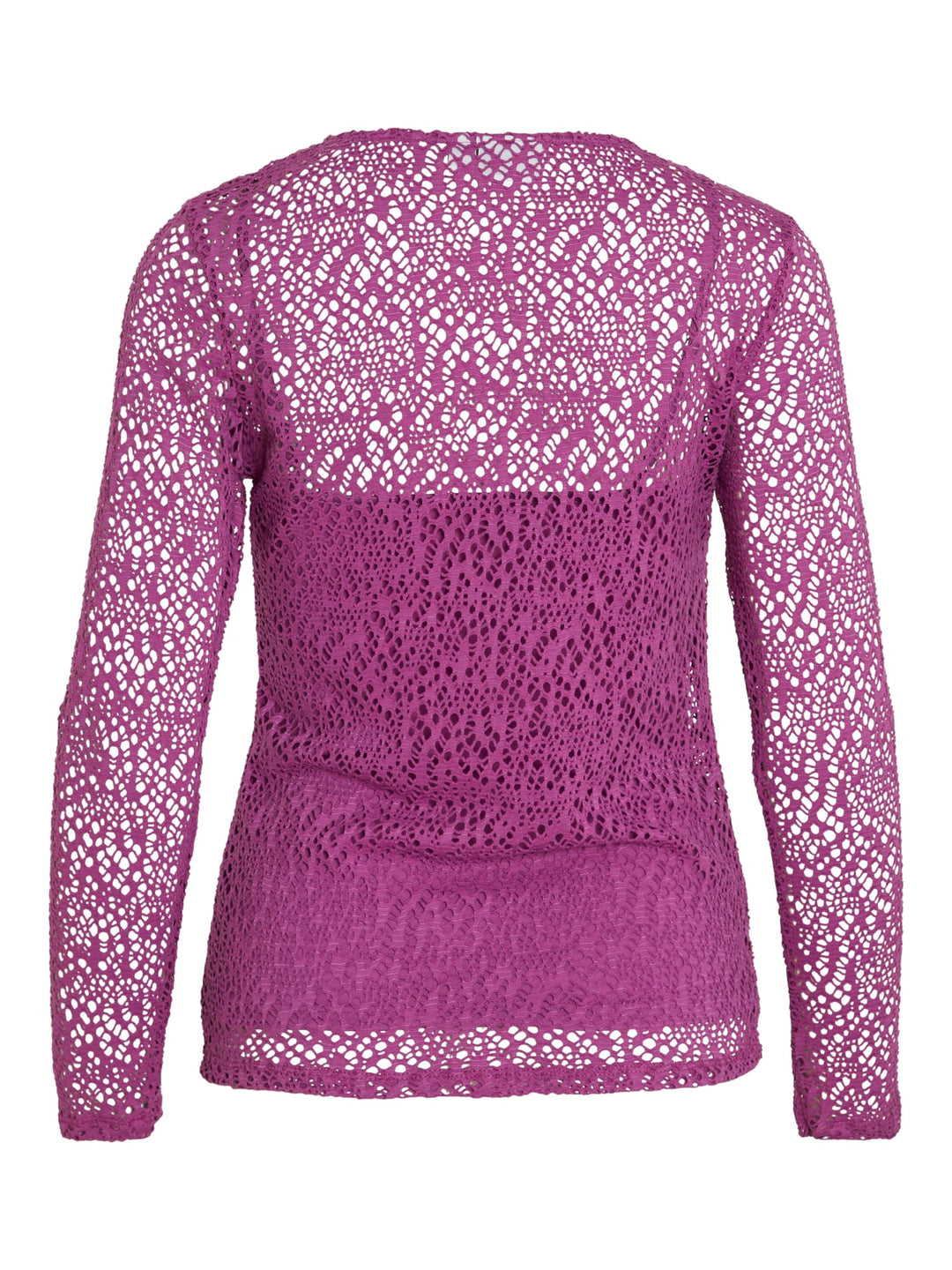 Vila VICARSA L/S LACE TOP paars – dames top