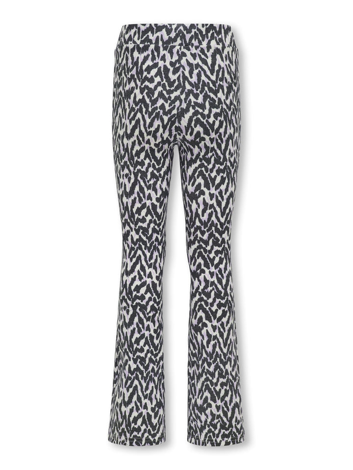 Kids Only Minda flared leggings zwart dessin – meisjes