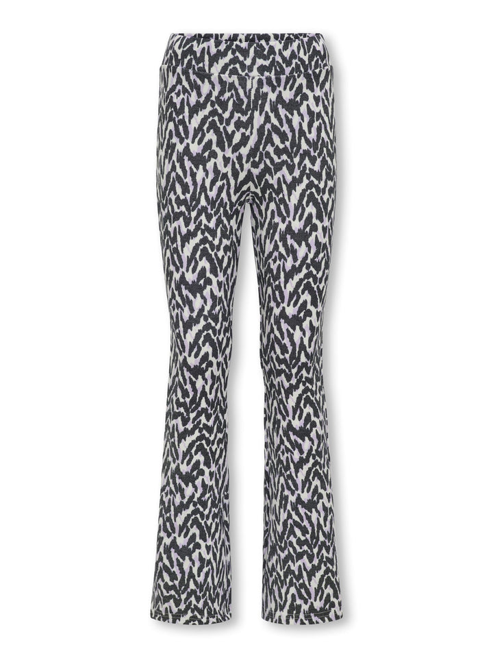 Kids Only Minda flared leggings zwart dessin – meisjes