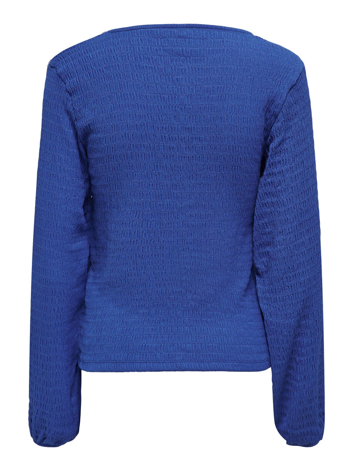 Only Madelina top – dames V-hals blauw