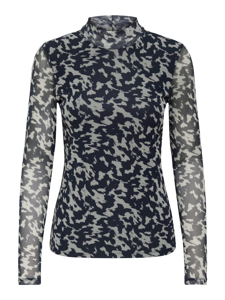 Only 15141298 Erica top l/m dames – grijs dessin