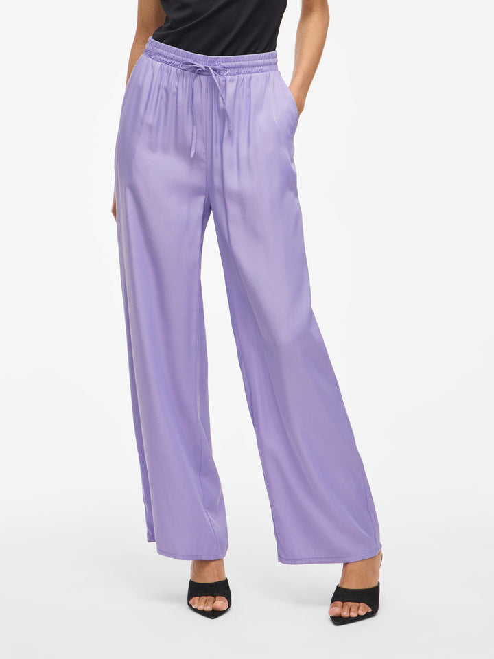 Vila 14100323 bolis lange broek dames paars