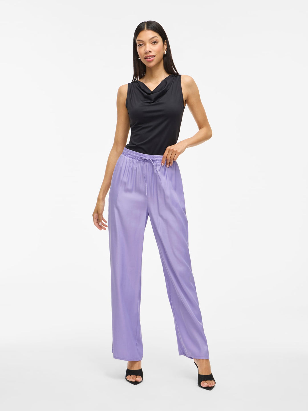 Vila VIBOLIS HW PANTS/1 paars – dames lange broek