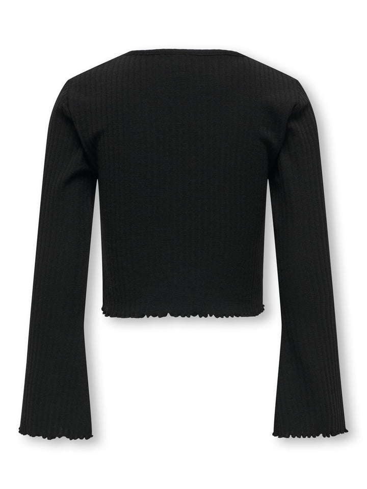 Kids Only Kognella L/S Flared Sleeve Top Zwart – meisjes