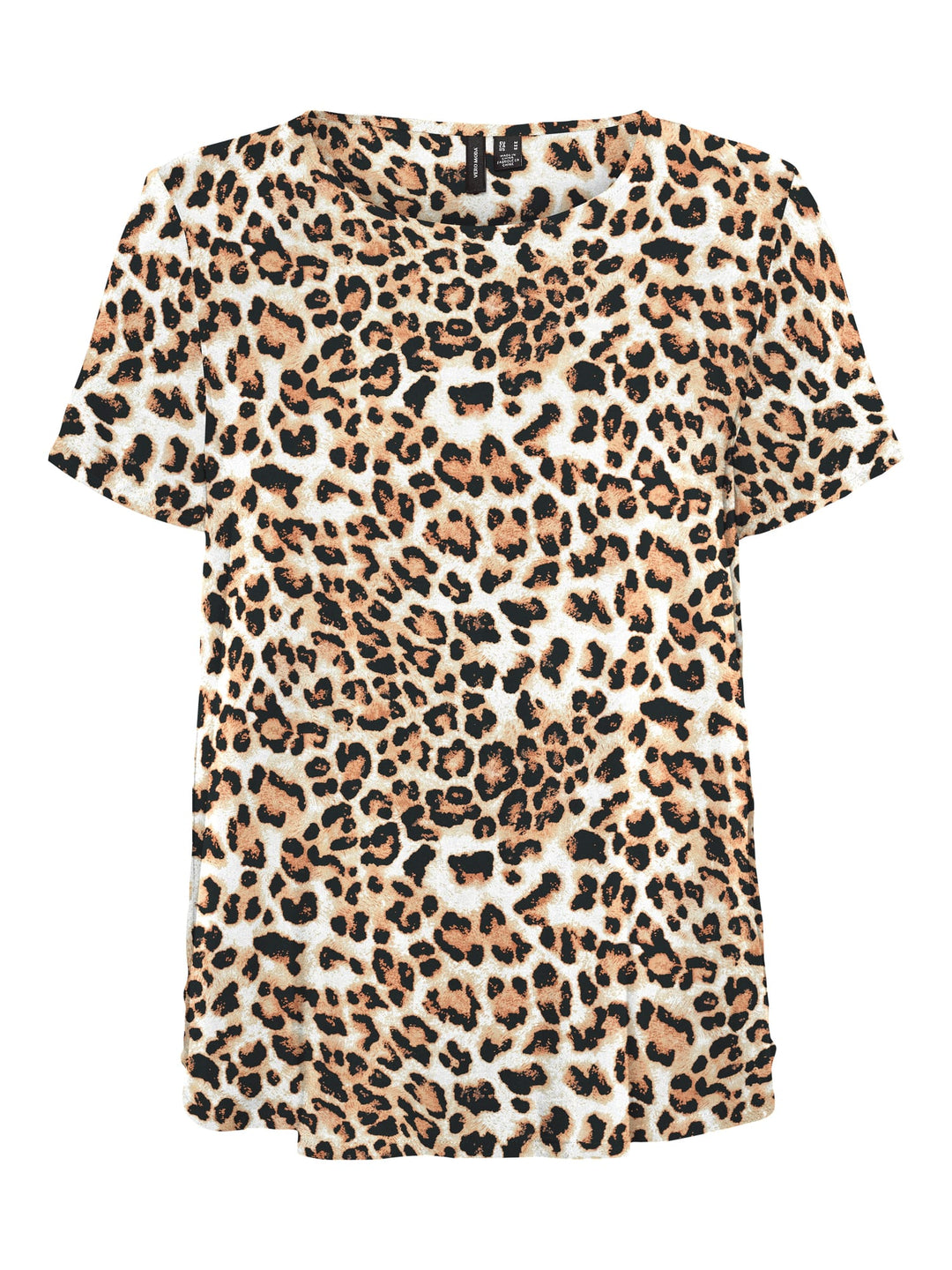 VERO MODA VMEASY JOY S/S TOP – dames top bruin dessin