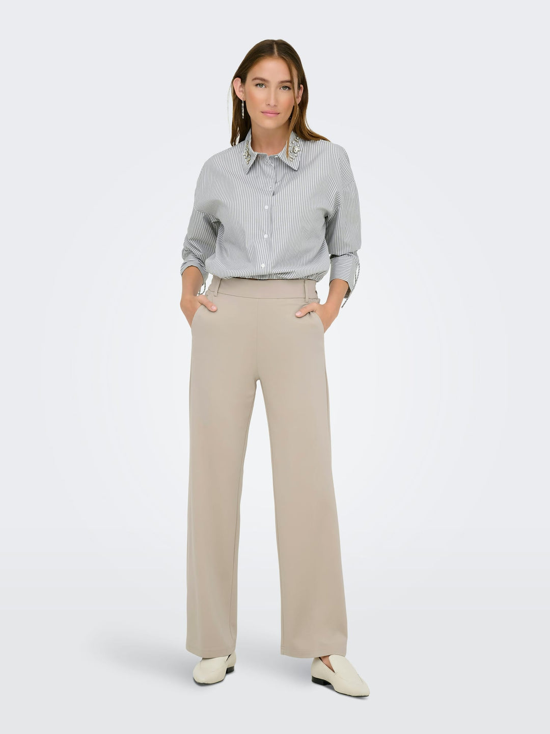 Only poptrash lange broek beige – dames - L34