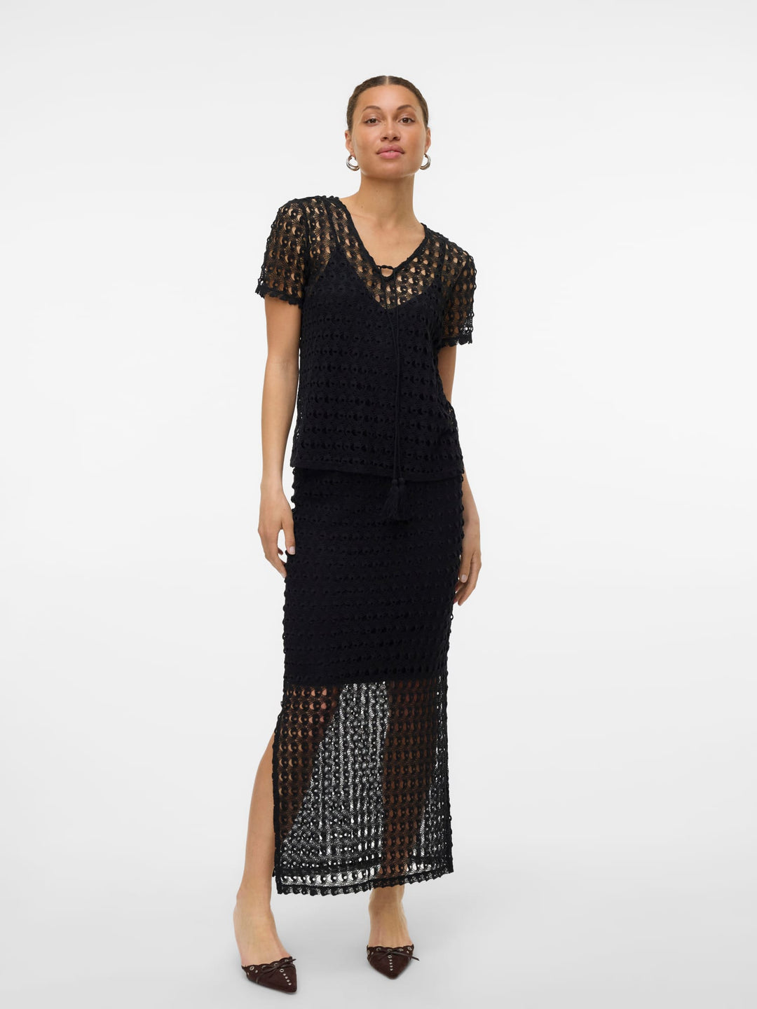 VERO MODA Dylie maxi rok zwart - dames