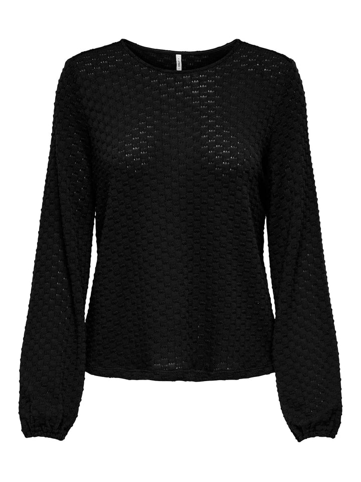 Only 15356111 Belle T-shirt l/m dames – zwart
