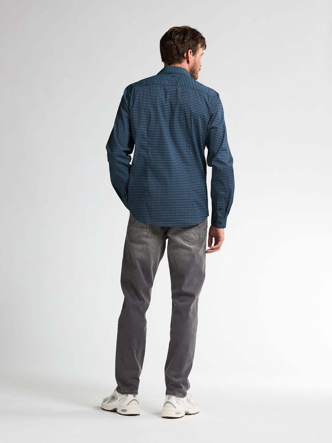 Petrol men M-3050-SIL404 overhemd l/m lichtblauw