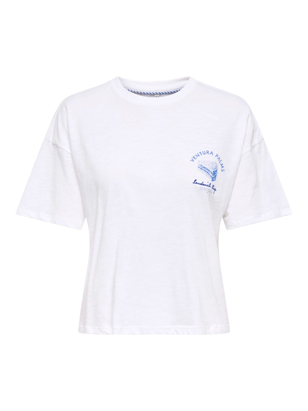 Only t-shirt k/m dames off-white – ONLBONE S/S DINING TO BOX JRS
