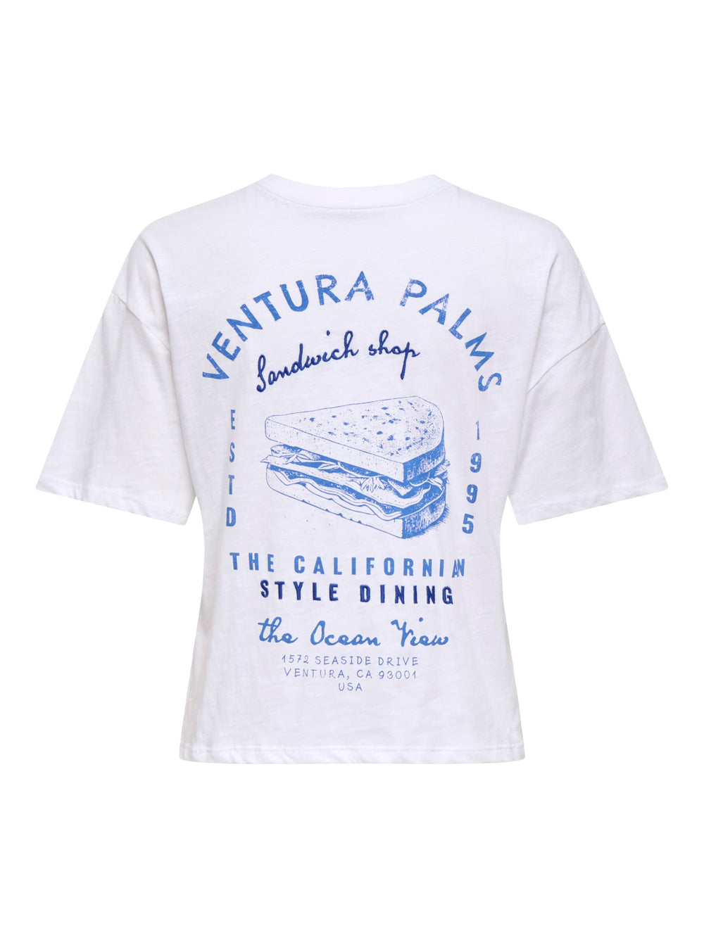 Only t-shirt k/m dames off-white – ONLBONE S/S DINING TO BOX JRS