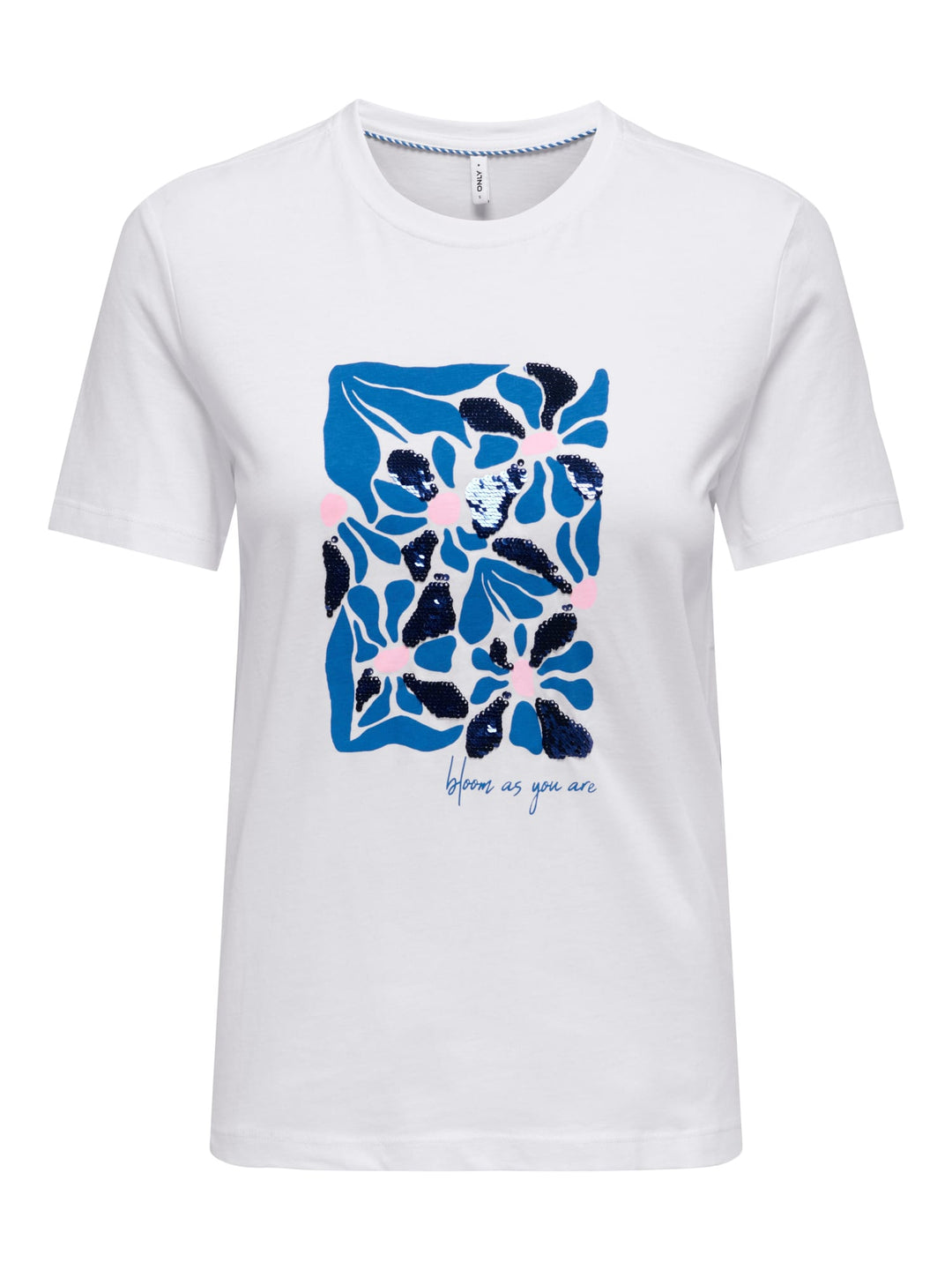 Only 15367568 lita t-shirt k/m dames off-white