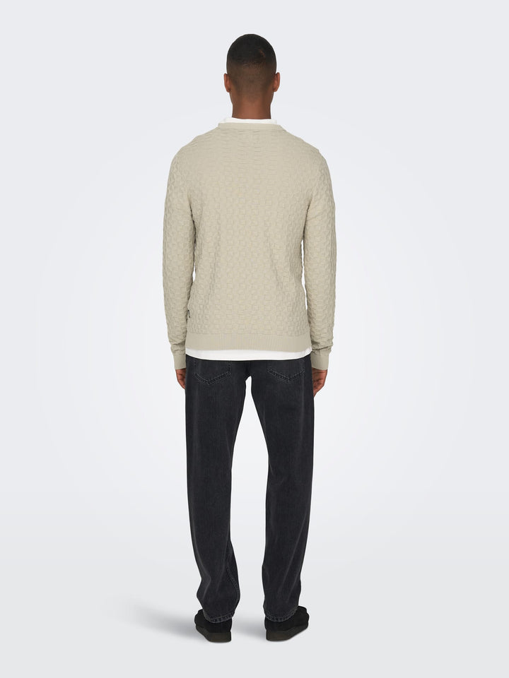 ONLY & SONS Kalle trui beige – heren