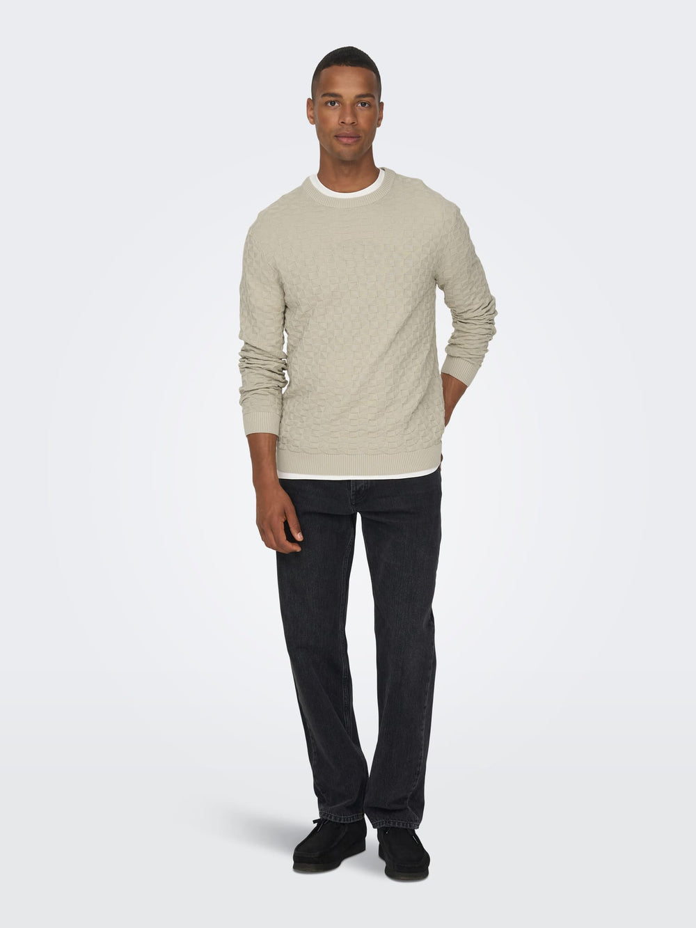 ONLY & SONS Kalle trui beige – heren