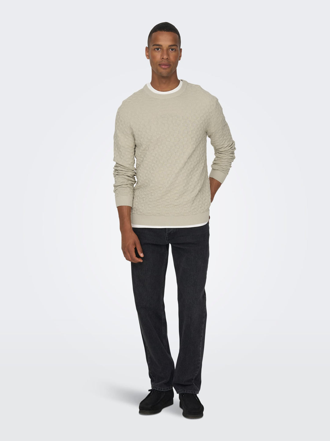 ONLY & SONS Kalle trui beige – heren