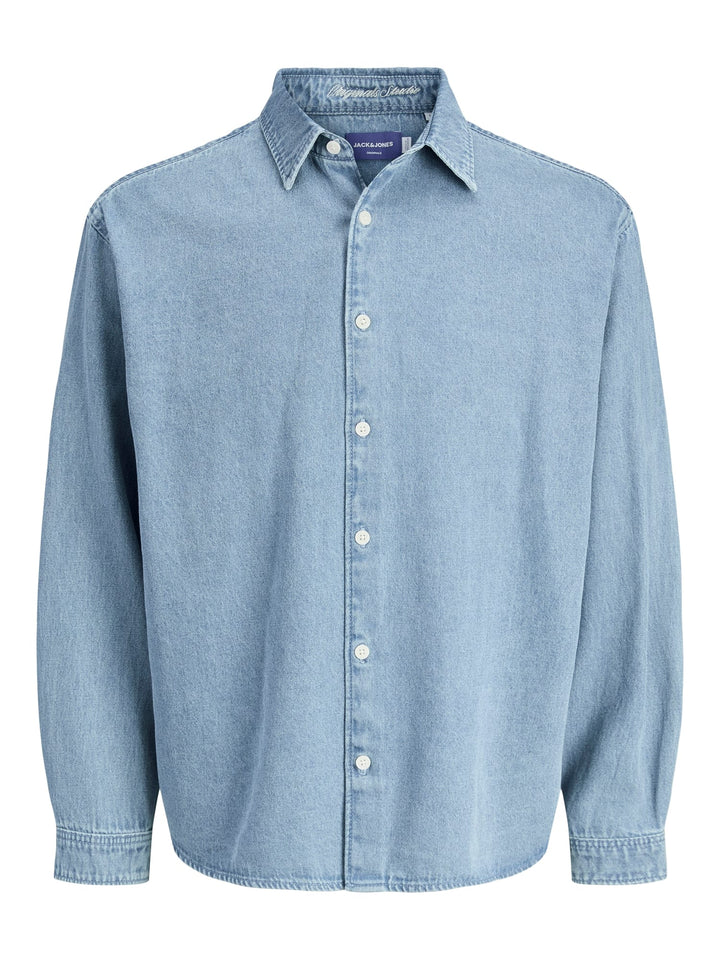 Jack &amp; Jones 12282775 Norrebro overhemd l/m denim heren blue denim