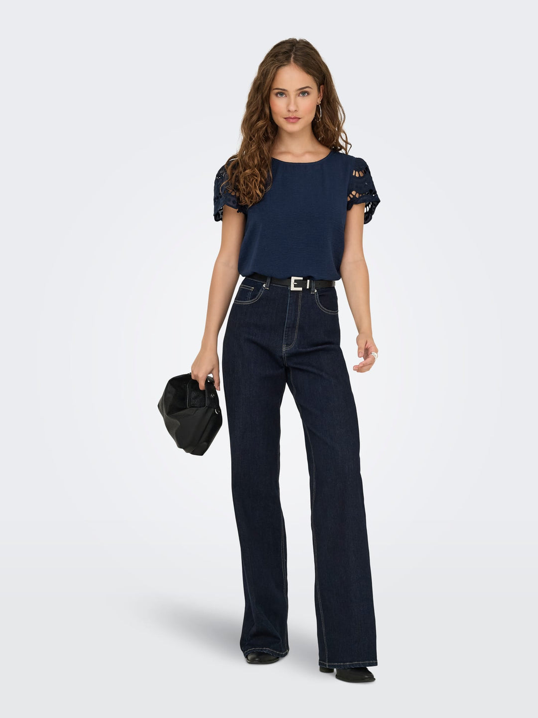 Jacqueline de Yong Hannah top navy – dames