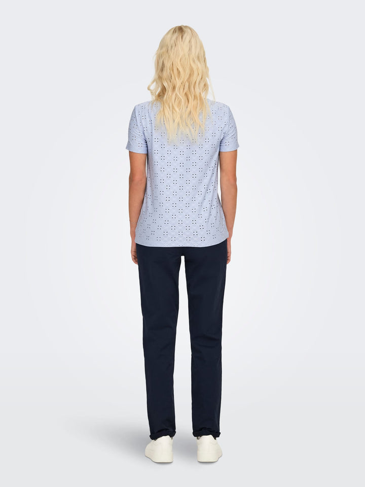 Jacqueline de Yong Cathinka lichtblauw T-shirt dames