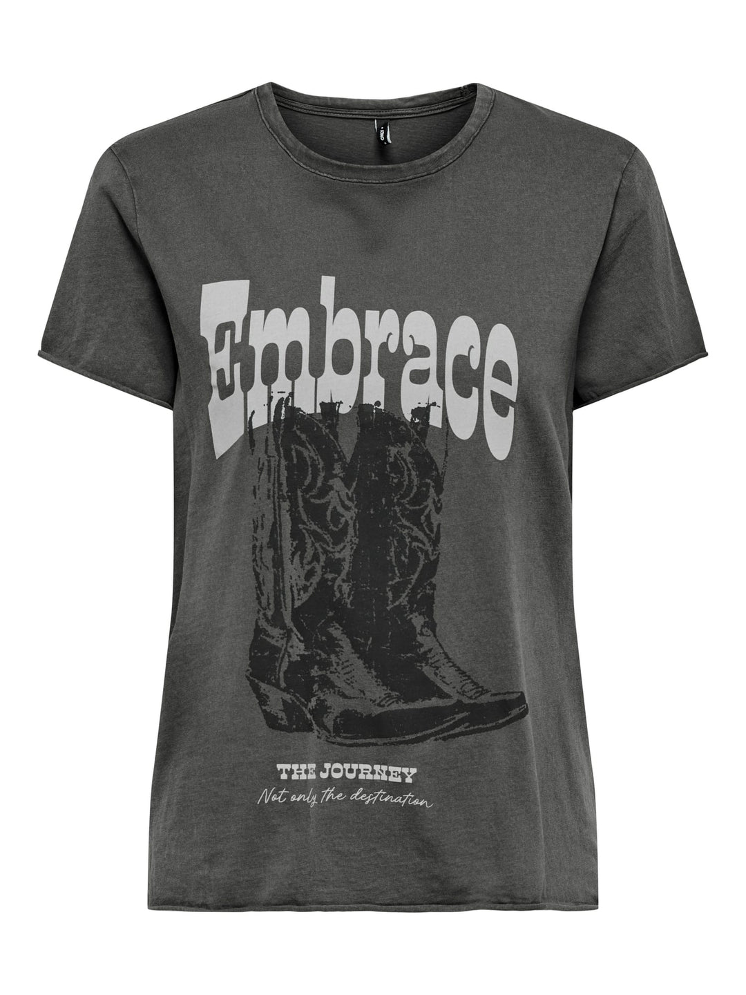 Only 15215721 Lucy t-shirt k/m dames – steel