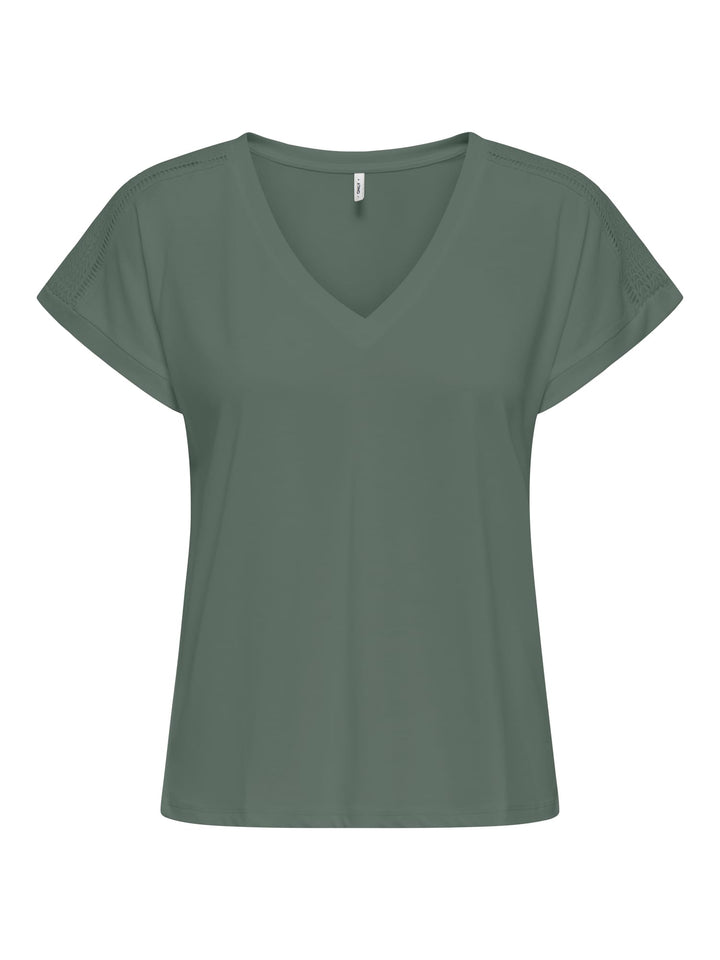 Only 15369294 Free t-shirt olijf – dames