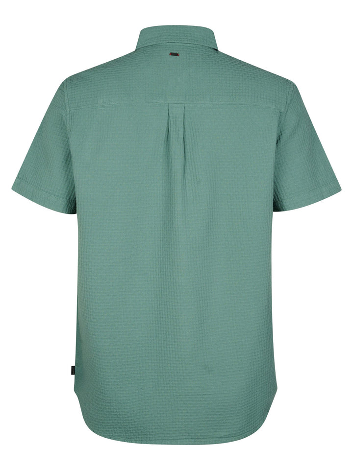 Petrol men M-1060-SIS409 overhemd k/m – heren - Oud Groen