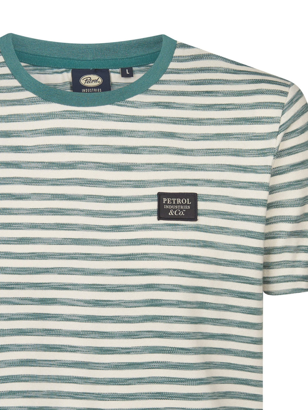 Petrol men M-1060-TSR674 t-shirt groen dessin – heren