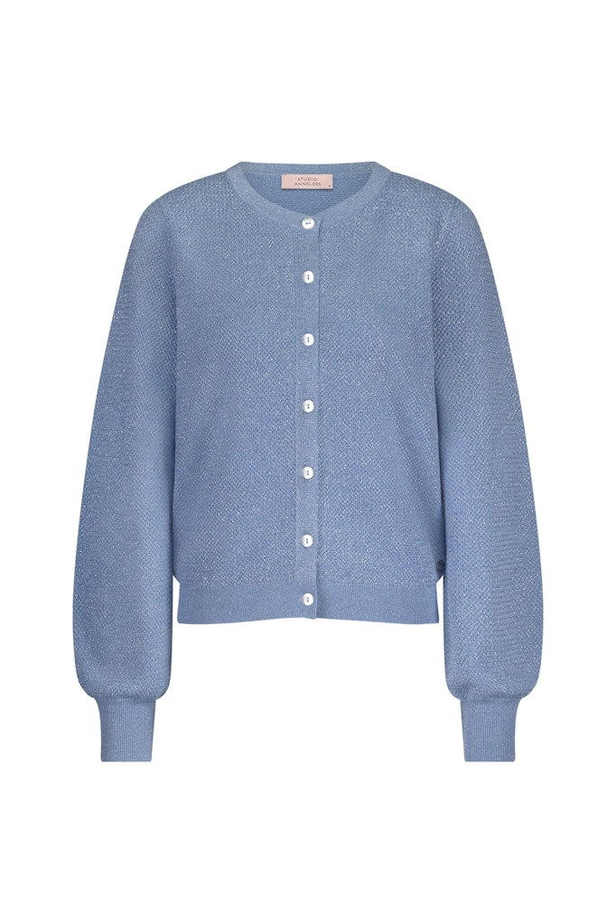Studio Anneloes Tommy twinset cardigan – dames vest - Petrol Blauw