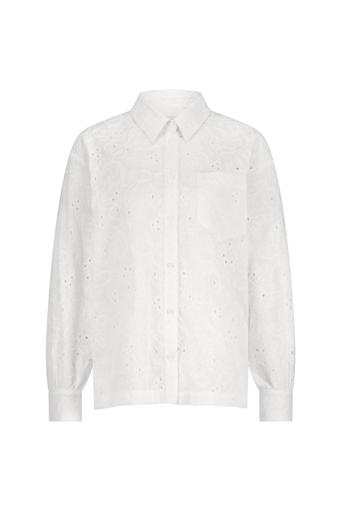 Studio Anneloes Jitte broderie blouse – dames - Off-white