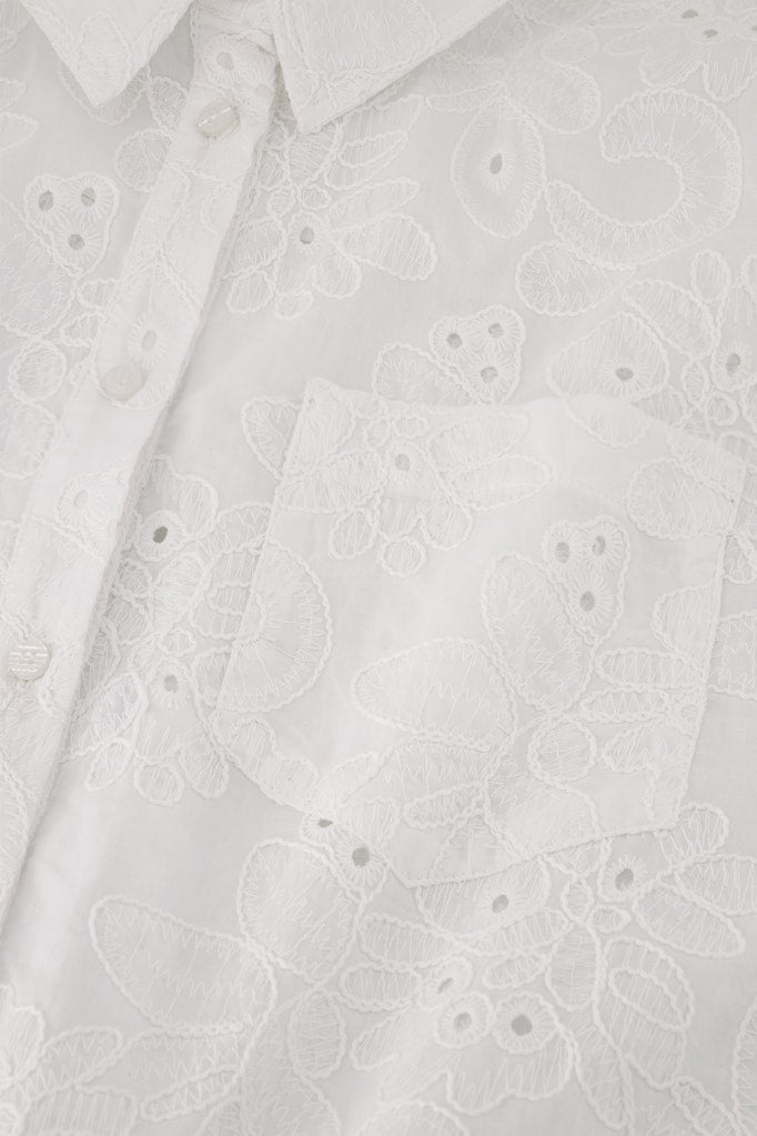 Studio Anneloes Jitte broderie blouse – dames - Off-white
