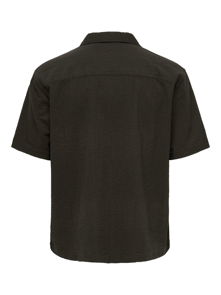 ONLY & SONS Cruz overhemd k/m bruin – heren