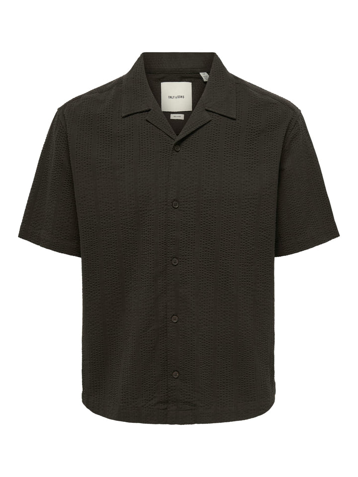 ONLY & SONS 22038003 Cruz overhemd k/m bruin – heren