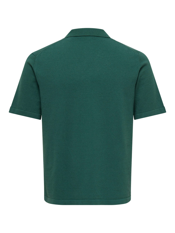ONLY & SONS 22038017 Milo gebreid overhemd esmerald – heren
