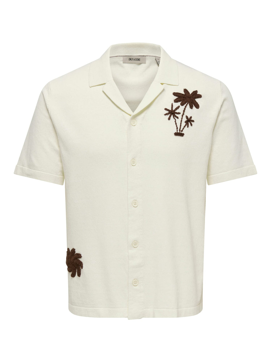 ONLY & SONS Milo overhemd k/m heren – off-white