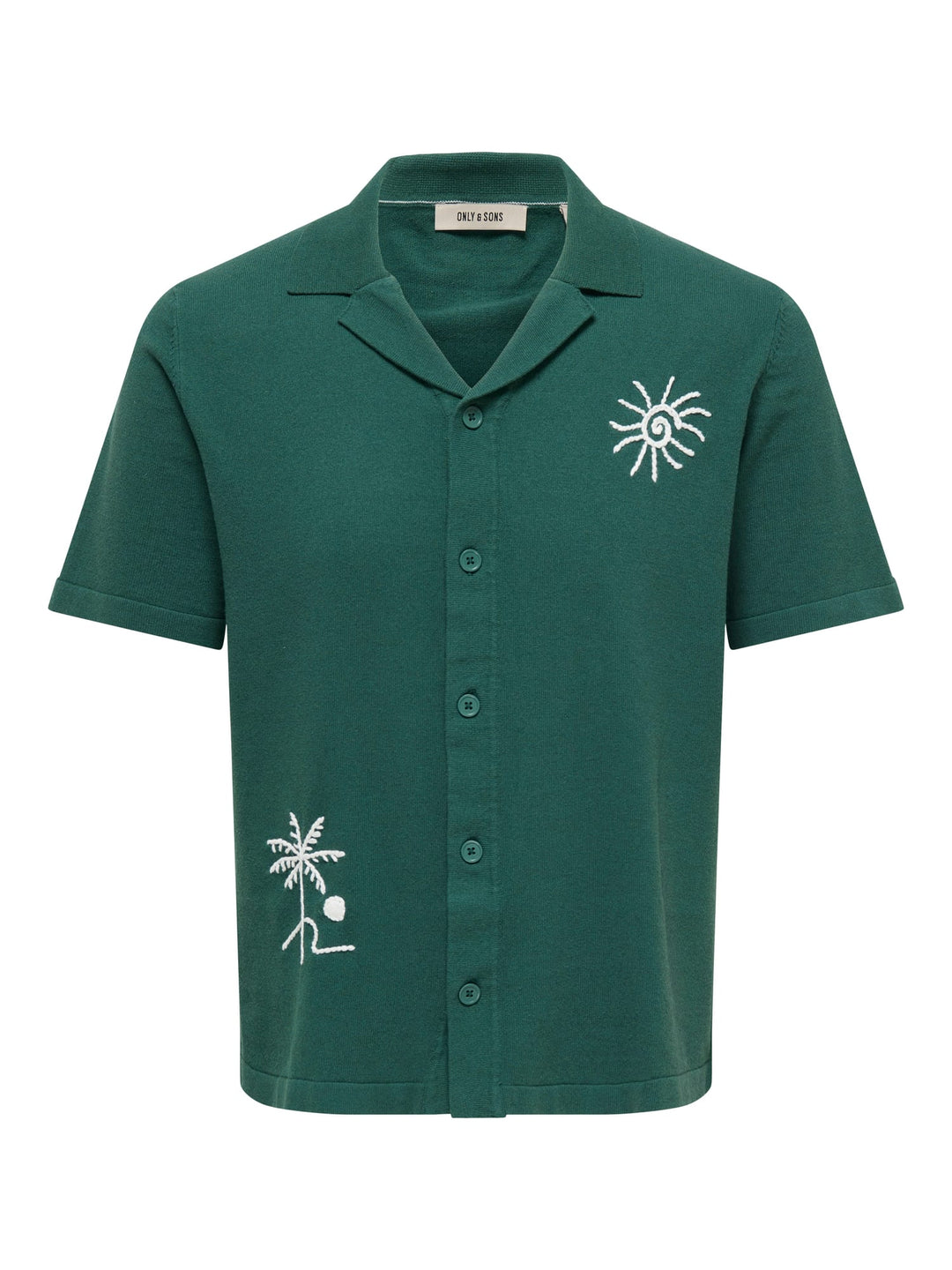 ONLY & SONS Milo overhemd k/m esmerald – heren