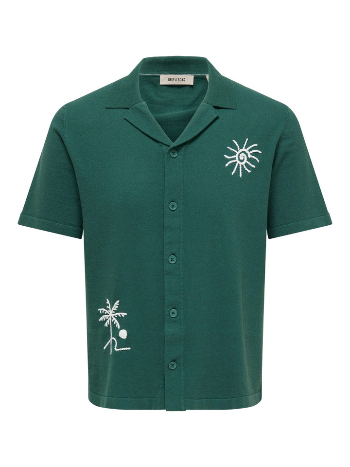 ONLY & SONS Milo overhemd k/m esmerald – heren